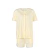 Autumn new product European and American threaded pit strip knitted short-sleeved shorts set comfortable and skin-friendly pajamas loungewear women's