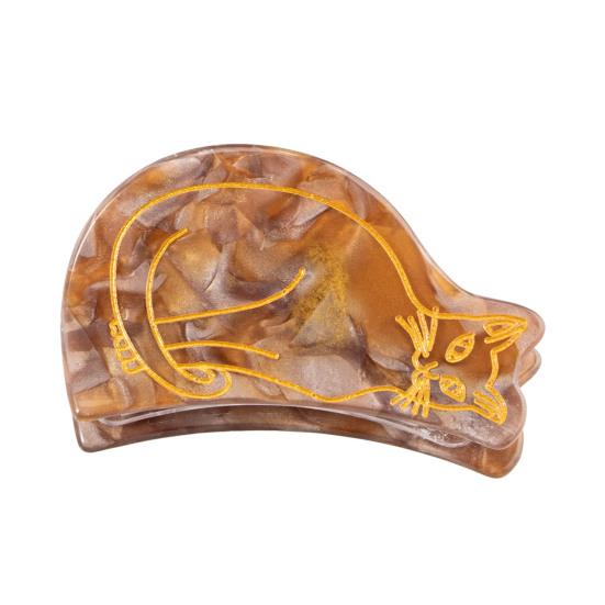 Haarkralle Cartoon-Katze Design Hinterkopf Haarspange Anti-Rutsch-Zähne Starker Halt Haifisch-Haarklammer Vielseitiges Haaraccessoire