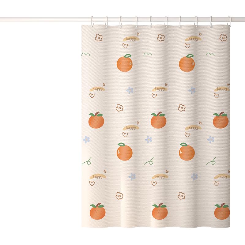 Fangk No-Punch Waterproof Shower Curtains & Telescopic Rods