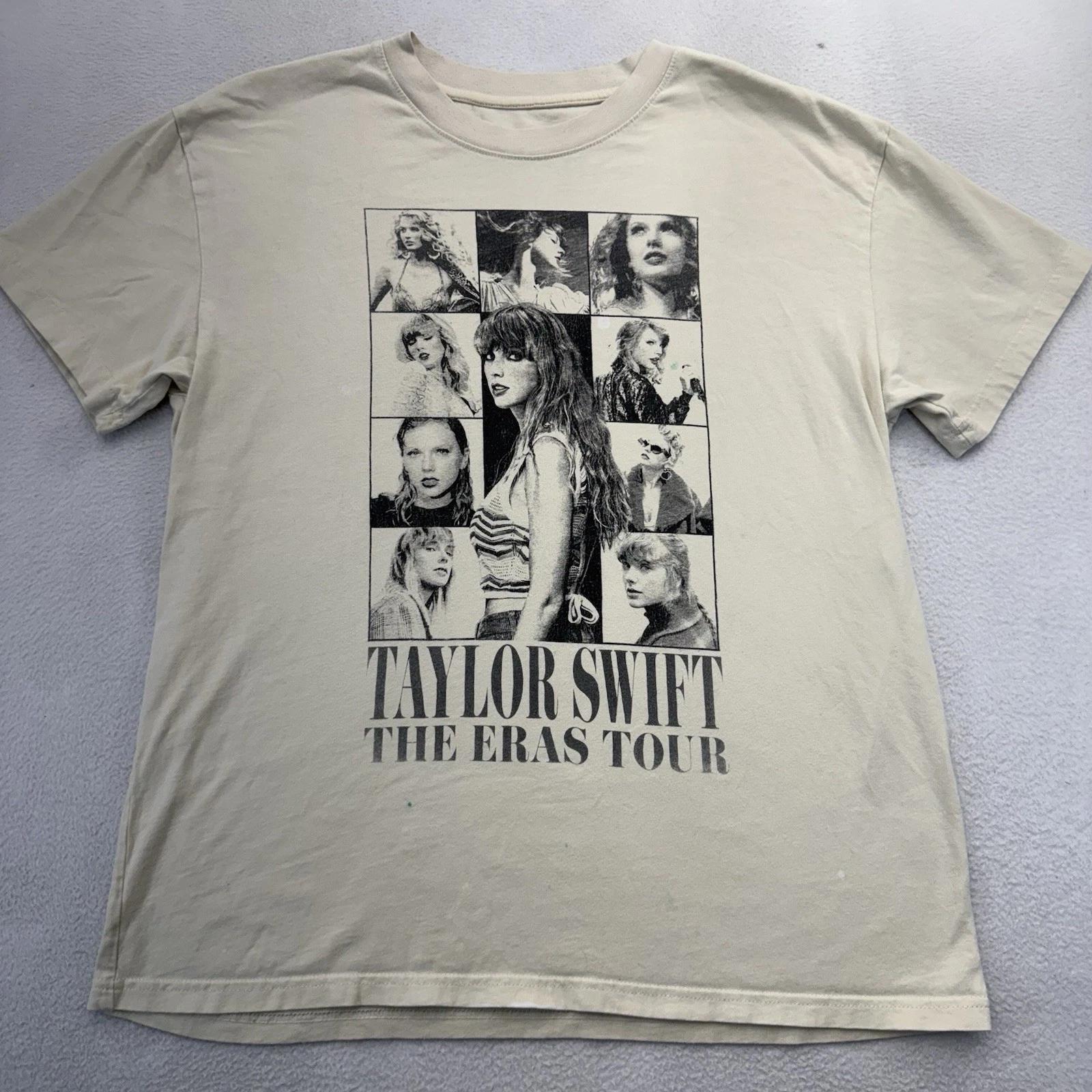 

Taylor Swift The Eras Tour T Shirt Large Official Merch US Dates Distressed S