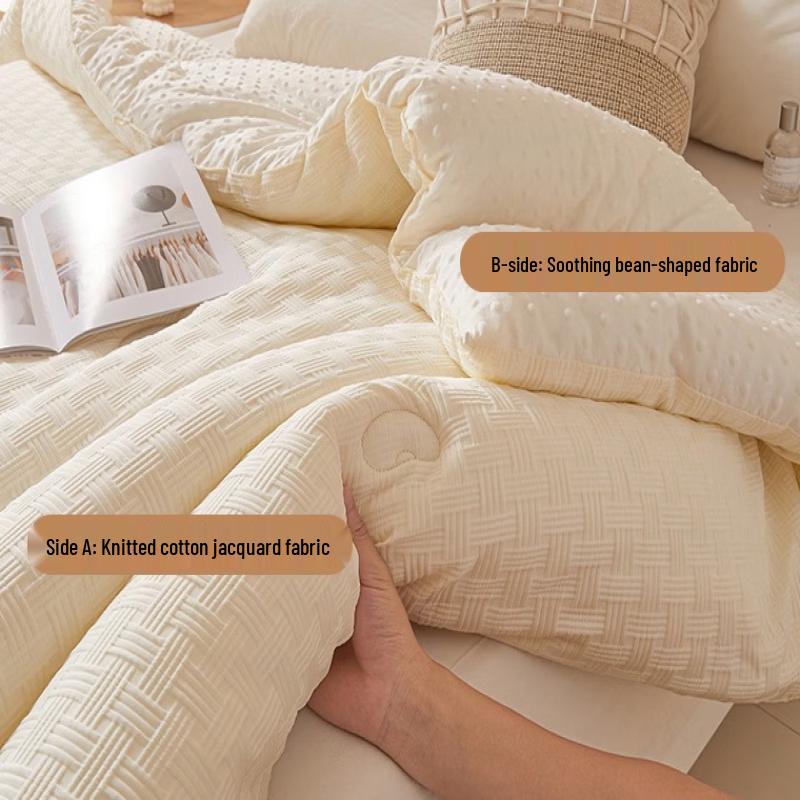 OLOEY Jacquard Soybean Fiber All-Season Quilt