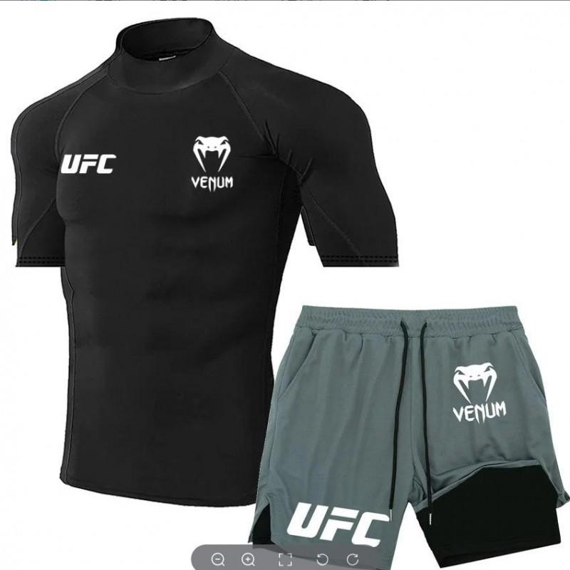 MMA Boxing Shorts Set Men Women - Stretchable Athletic Training Gear Muay Thai Kickboxing Wrestling Fitness