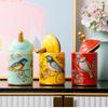 American Ceramic Storage Tank Pastoral Bird Printing Utensil Multifunction Tea Coffee Cup Painted Ceramics With Lid Jewelry Box