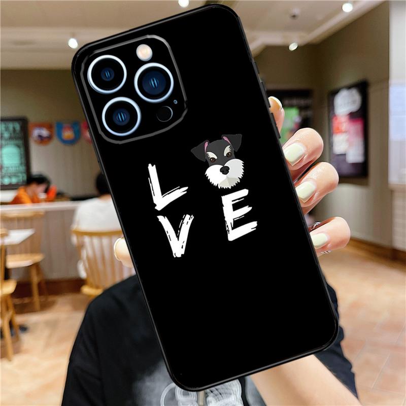 

Schnauzer Puppy Dog Art Case For iPhone 17 Pro Max 16 15 14 11 12 13 Mini Plus 16e 17 Air Bumper Cover Accessories iPhone 16 Pro