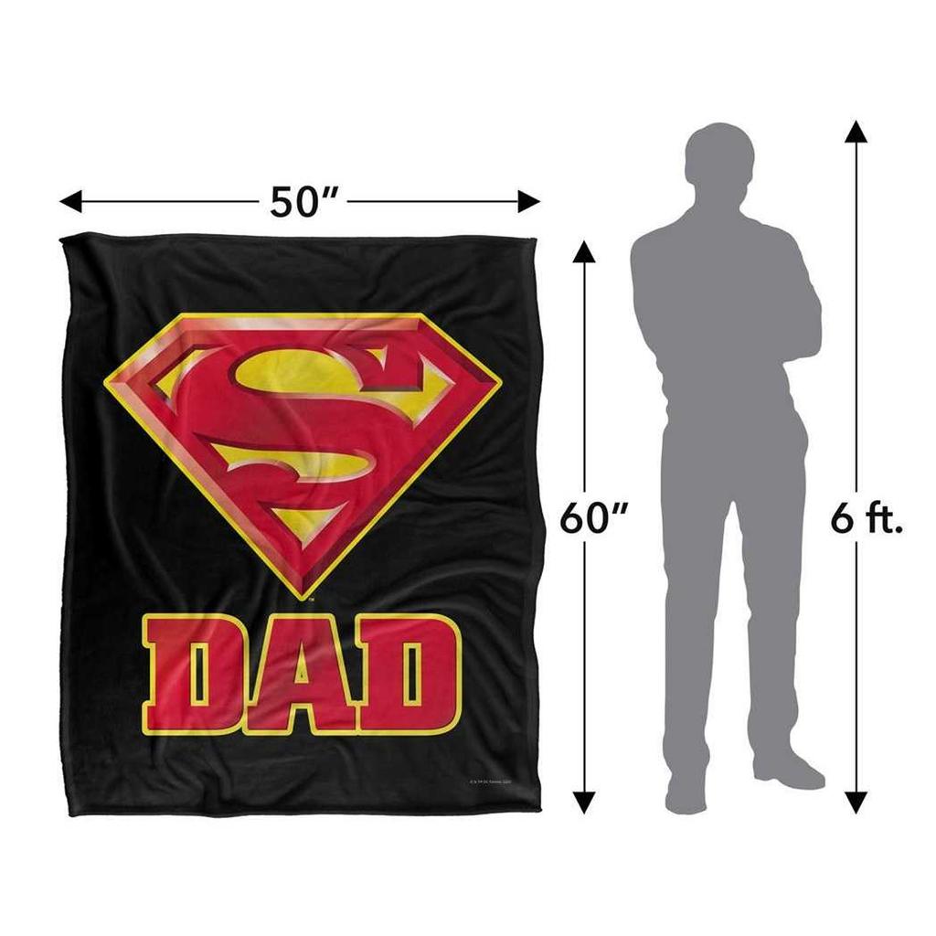 SUPERMAN Silky Super Dad Supersoft Blanket
