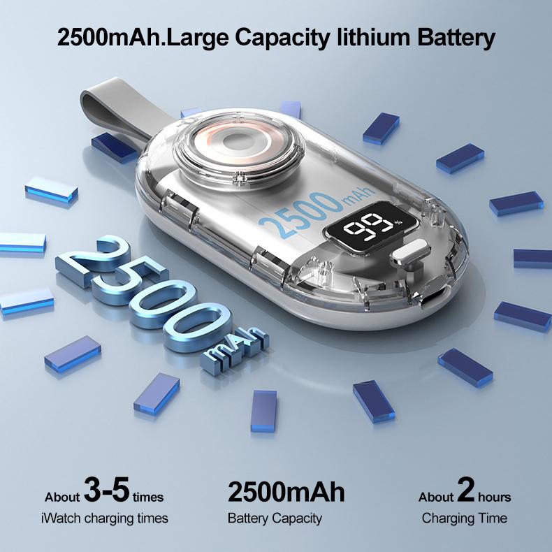 2in1 magnetisches Ladegerät 2500 mAh iWatch Ladegerät Powerbank