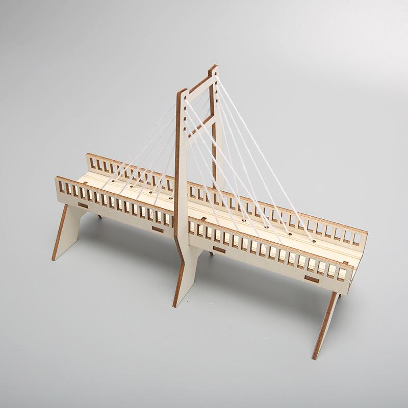 Technology Production Small Invention DIY Manual Cable-stayed Bridge Students Mechanics Physics STEAM Scientific Experimental Equipment