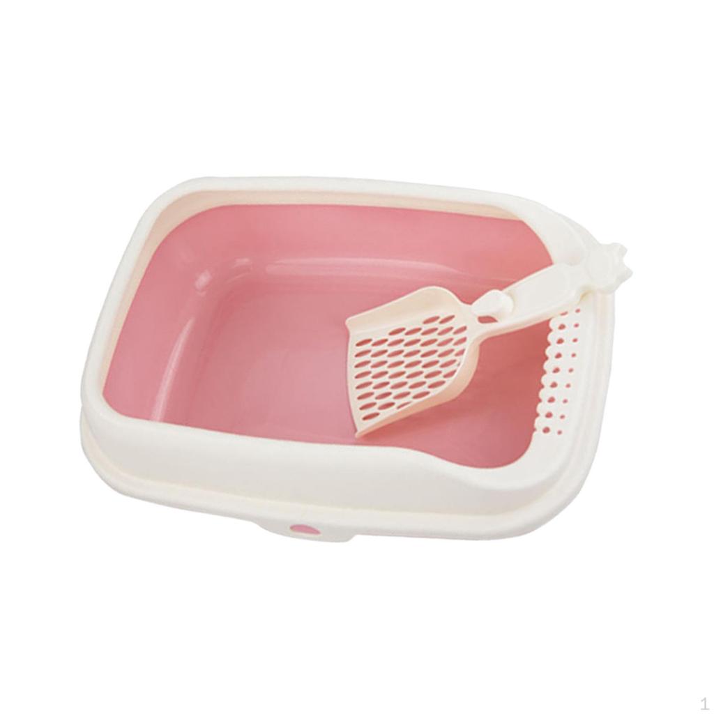 Cat Litter Box Open Top Kitty Tray Potty Toilet Bedpan for Bunny