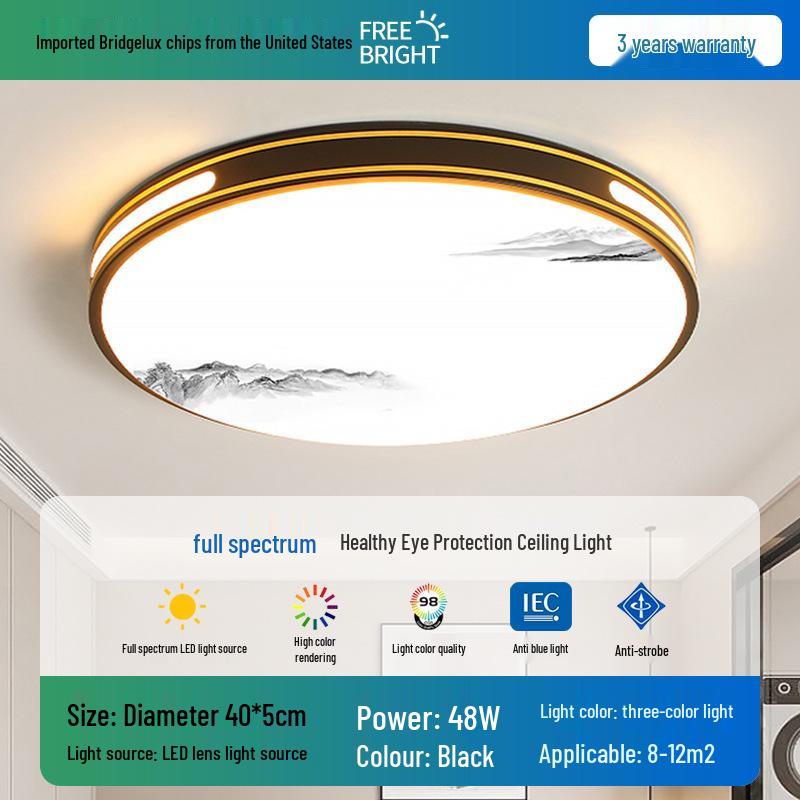 2025 LED Ceiling Light: Bright Core Design for Living, Bedroom, Study, and Dining Rooms, Wrought Iron Fixture
