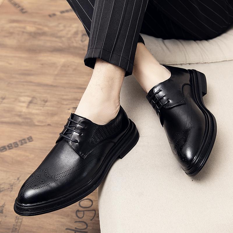 Business Freizeit Schuhe Neu Britisches Weiches Leder Weiche Sohle Innere Höhenerhöhung Bräutigam Hochzeitschuhe