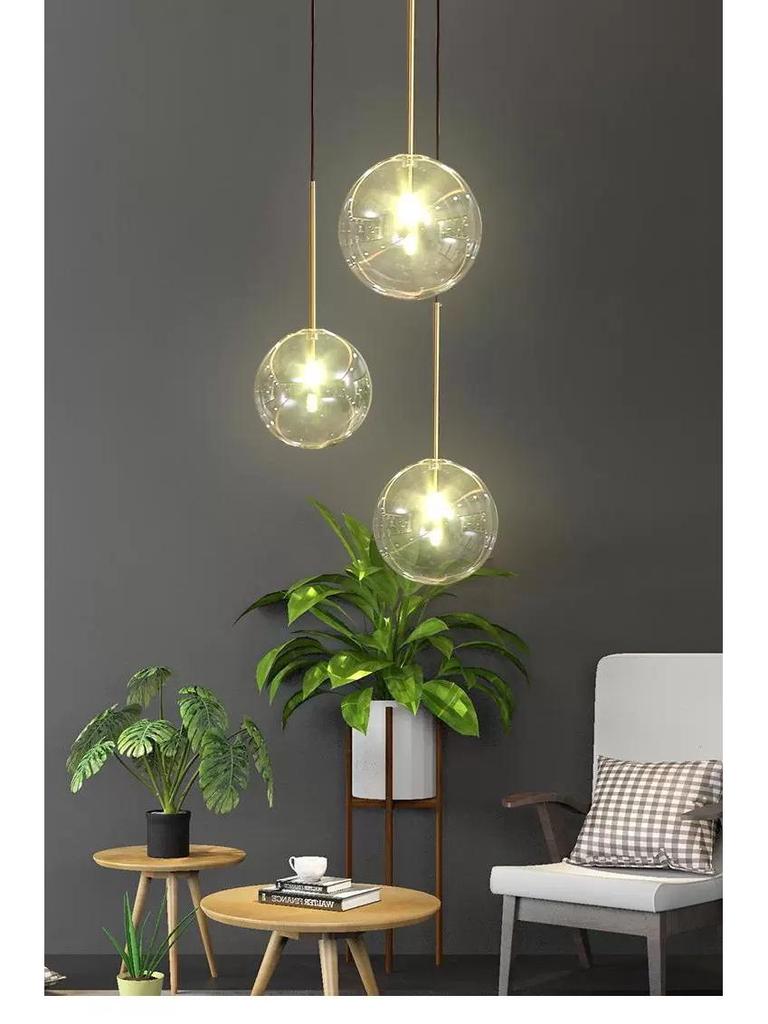 Kugelförmige Glasblasen-Hängeleuchte für elegante Restaurant- und Bar-Dekoration