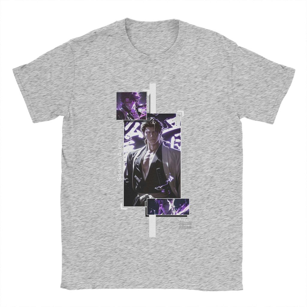 Crazy Aizen Sousuke (2) T-Shirts for Men Crewneck 100% Cotton T Shirt Short Sleeve Tee Shirt Plus Size Clothes