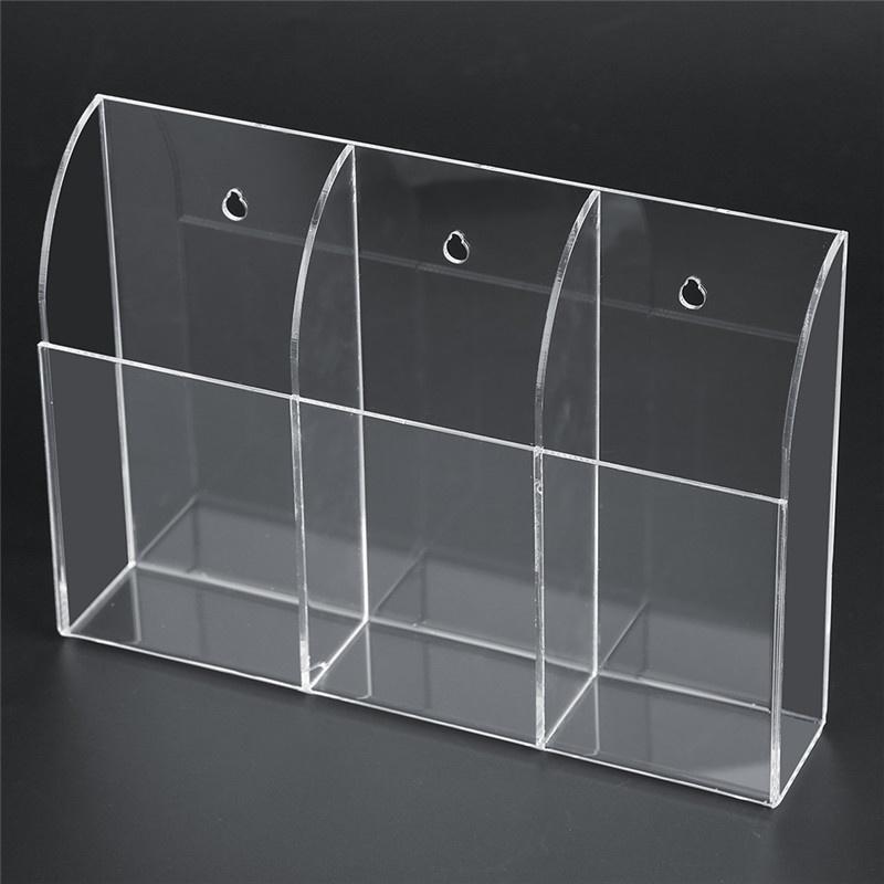 2-3 Case TV Air Conditioner Remote Control Holder Acrylic Wall Mount Storage Box 2-3 Case TV Air Conditioner Remote Control Holder Acrylic Wall Mount Storage Box