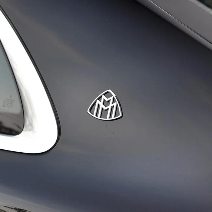 Maybach Logo Front Standing Metal Mark Emblem Auto Hood Rear Badge for Mercedes-Benz Maybach C E S Class S400 S500 S600 gsw8