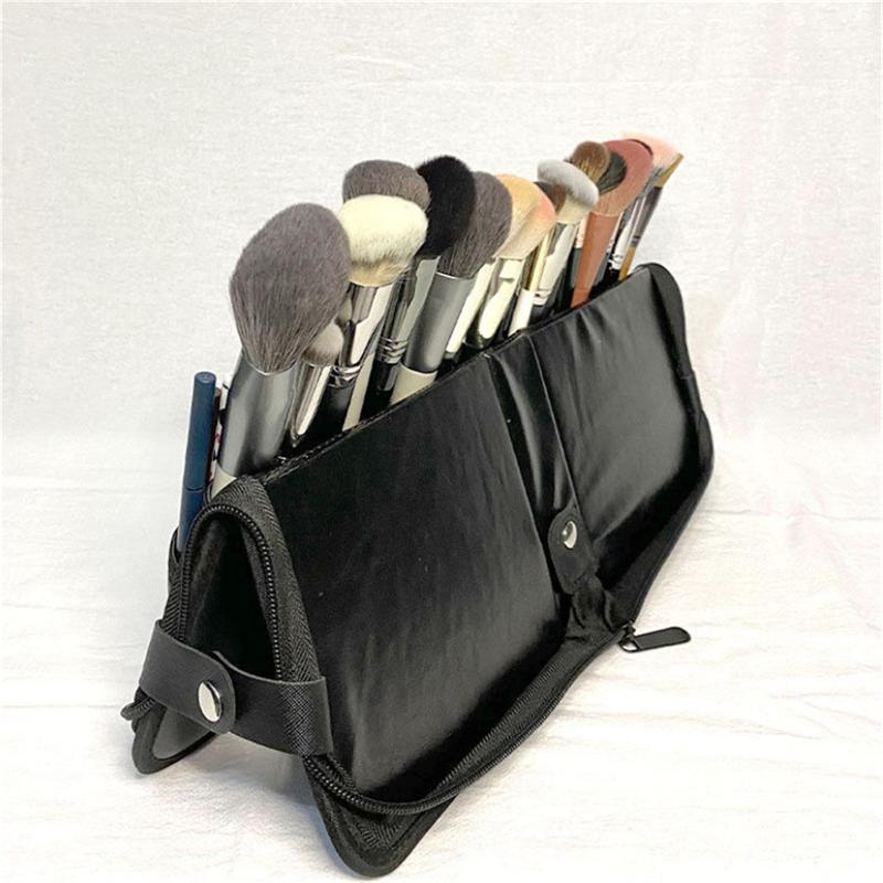 Women Foldable Makeup Brush Bag Organizer Travel Cosmetic Toiletry Case For Female Beauty Tools Wash Accessories Pouch