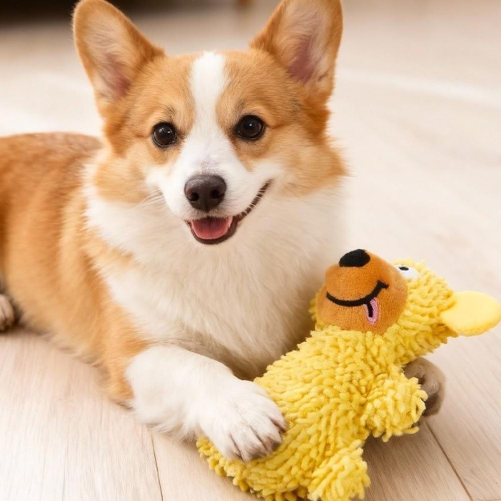 Pet Training Toy Cartoon Squeaky Dog Toy Creative Wear-resistant Pet Shake Sound Toy Portable Soft Pet Chew Plush Toy Puppy