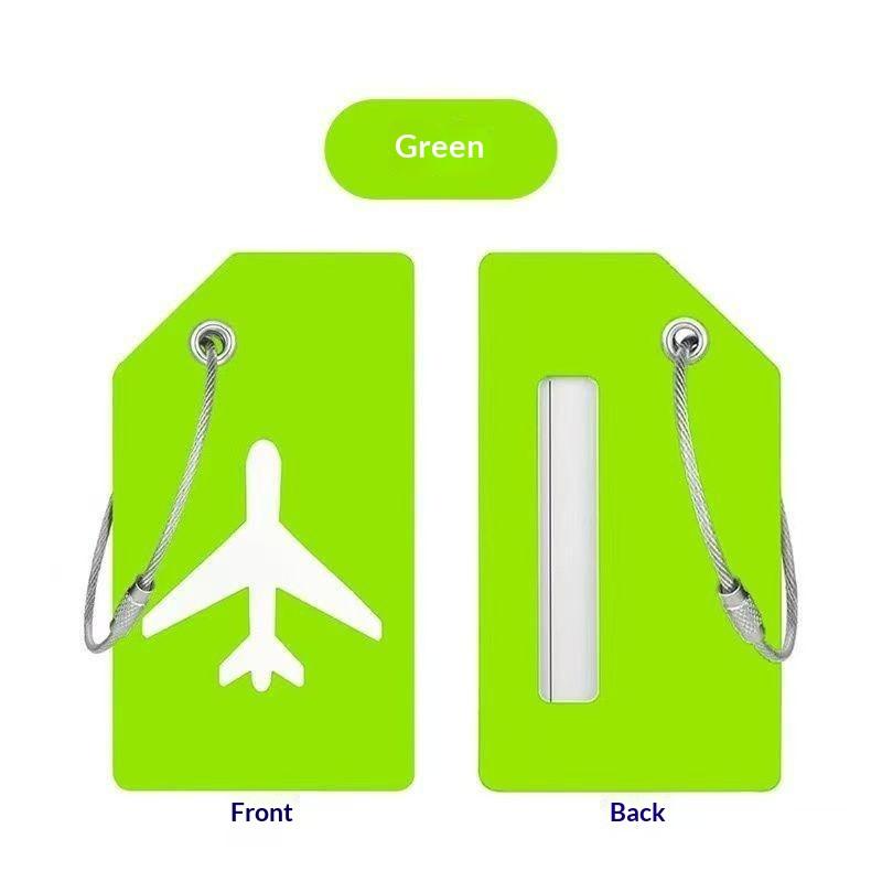 1Pc Soft Silicone Luggage Tag 7 Optional Colors Boarding Pass Baggage Name Label For Women Men Travel Use