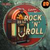 Pc Plaque Murale Néon Rétro Rock n Roll en Aluminium x Pouces Ronde Panneau Jukebox Vintage Décor en Fer Durable pour Chambre à Coucher