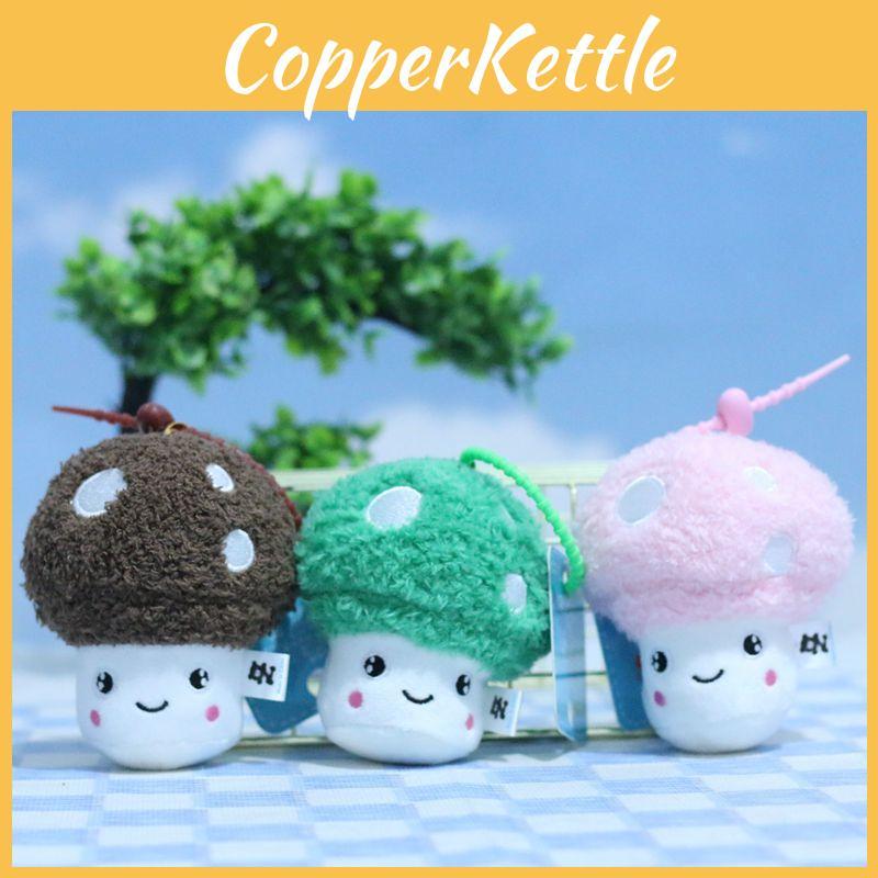 Cute Adorable Mushroom Plush Toy Keychain Bag Pendant Doll With Soft Fluffy Material