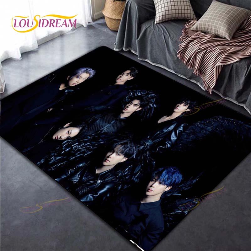 Tappeto Kpop Bangtan Boys Tappeto BTS Tappetini per Tavolino Soggiorno Tappeto Camera da Letto Tappetini per Pavimento Lavabili Tappetino per Area Domestica Regalo