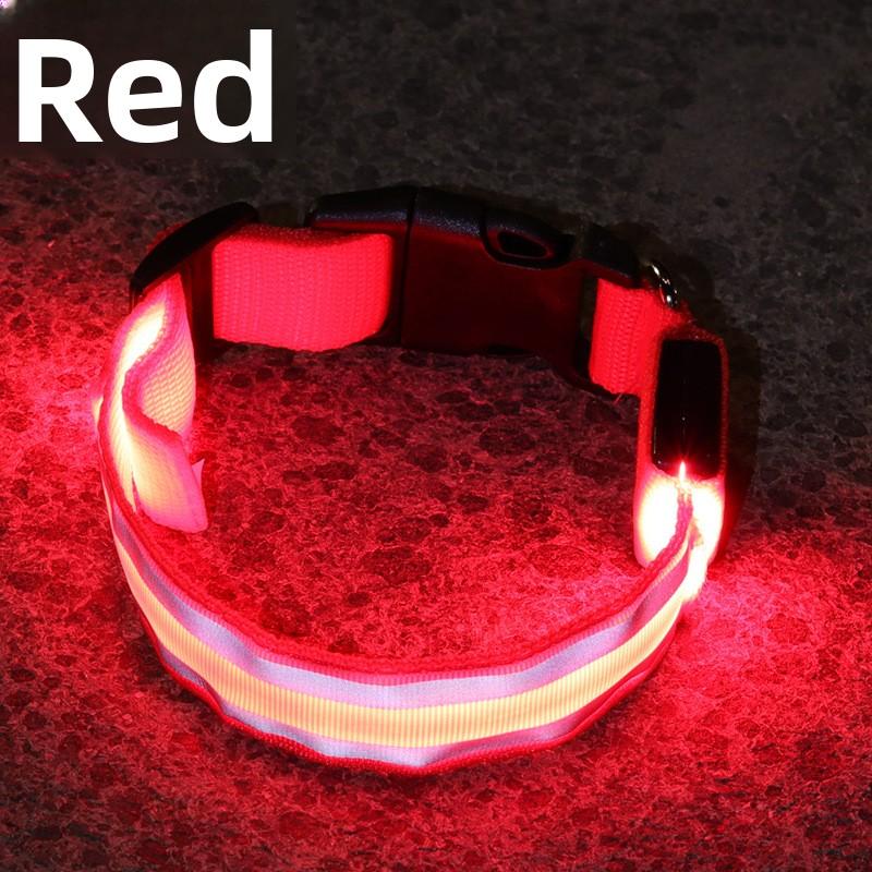 Anti-lost Led Luminous Dog Collar Pet Supplies Night Dog Walking, Collar USB Charging Comes with Reflective Material