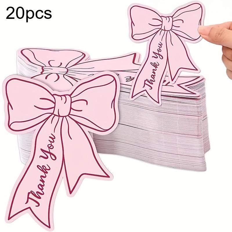 

20pcs Bow Mini Thank You Cards with Blank Seat Message Notes Business Anniversaries Graduations Birthday Wedding Invitation Card