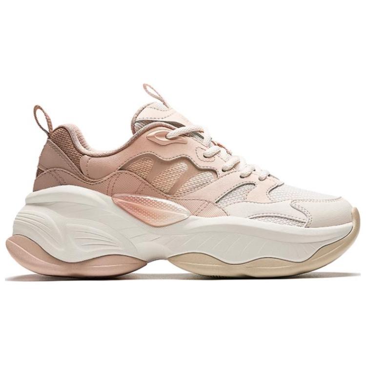 Anta Nut 2.0 Trendy Sports Non-Slip Wear-Resistant Low-Top Dad Shoes Women Sneakers White Brown 122518891-1