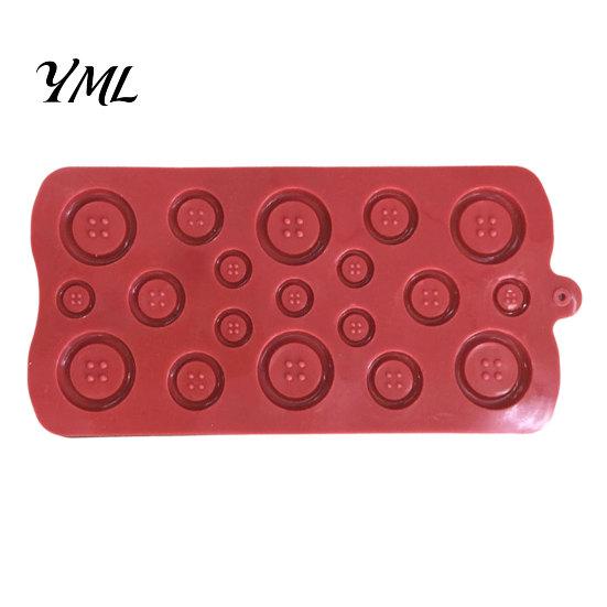 Handmade Soap Making Button Silicone Mold, Food Grade Non Stick Chocolate Candy Casting Mold Tray, Flexible Easy Release for DIY Baking And