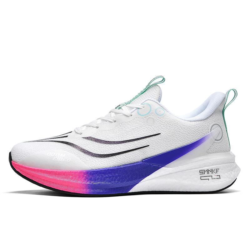 Feidian 5C Couple Middle School Student Physical Test Sports Running Shoes, Lightweight Soft-soled Carbon Plate Shock-absorbing and Breathable Red Ra