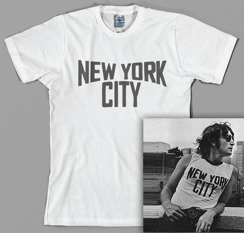 New York City John Lennon T Shirt - working class hero yoko ono imagine beatles