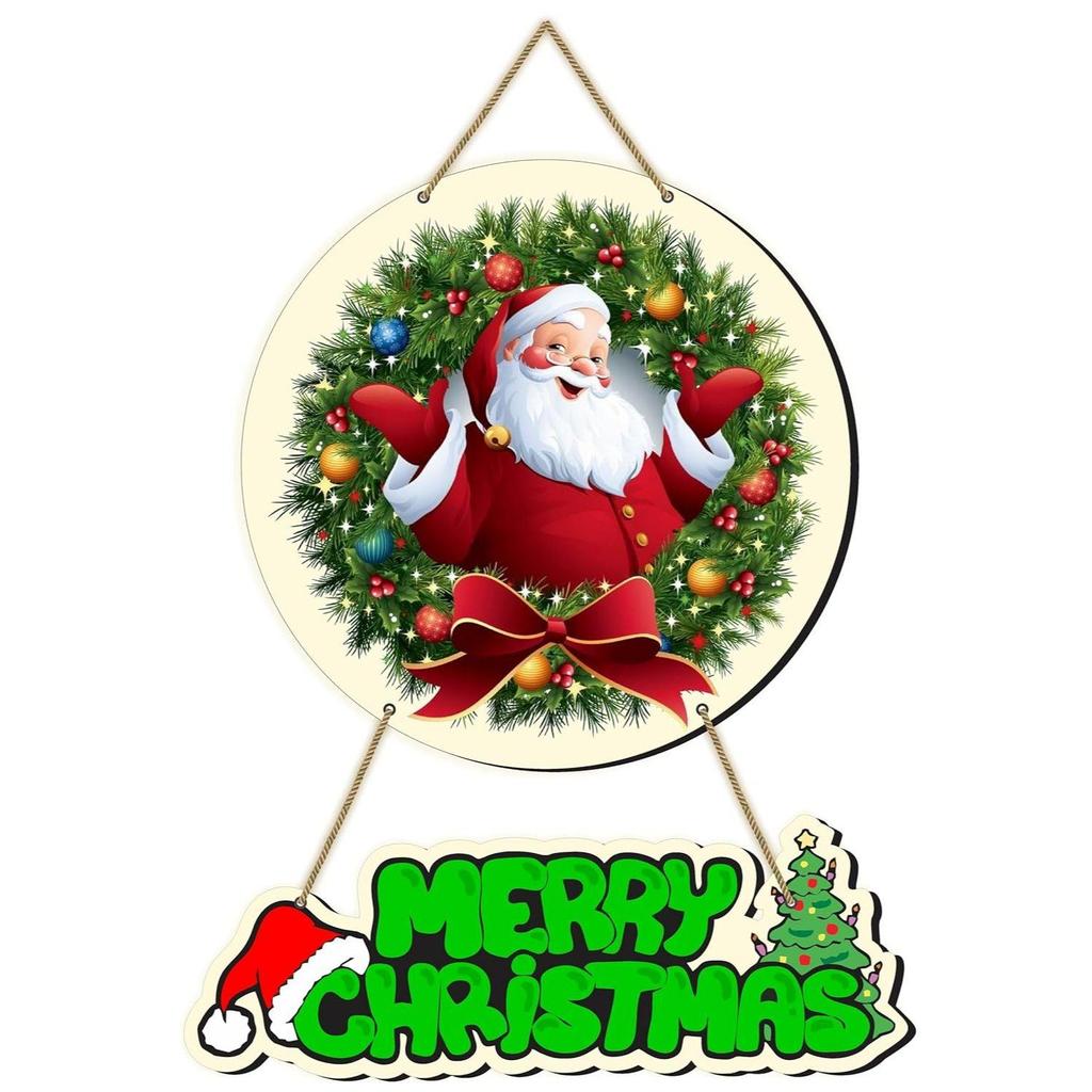 Merry Christmas Printed Wall Hanging/Door Hanging For Home And Christmas Decorations Items/Christmas Wall decor items