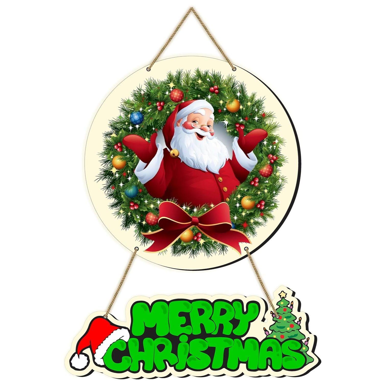

Merry Christmas Printed Wall Hanging/Door Hanging For Home And Christmas Decorations Items/Christmas Wall decor items