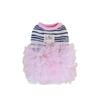 Pet Striped Vest, Cute Mesh Patchwork Dress, Sunscreen Pet Couple Outfit, Princess Style Fluffy Skirt Puppy Clothes