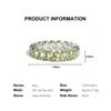 Light Luxury 925 Sterling Silver Elernity Ring Natural Peridot Oval 3*5mm Real Gemstone Fine Jewelry for Women Party and Engagement Gifts