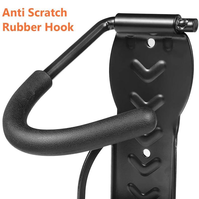 1Pcs Bike Stand Wall Mount Bicycle Holder Mountain Bike Rack Stands Storage Hanger Hook Mounted Rack Stand Steel Black