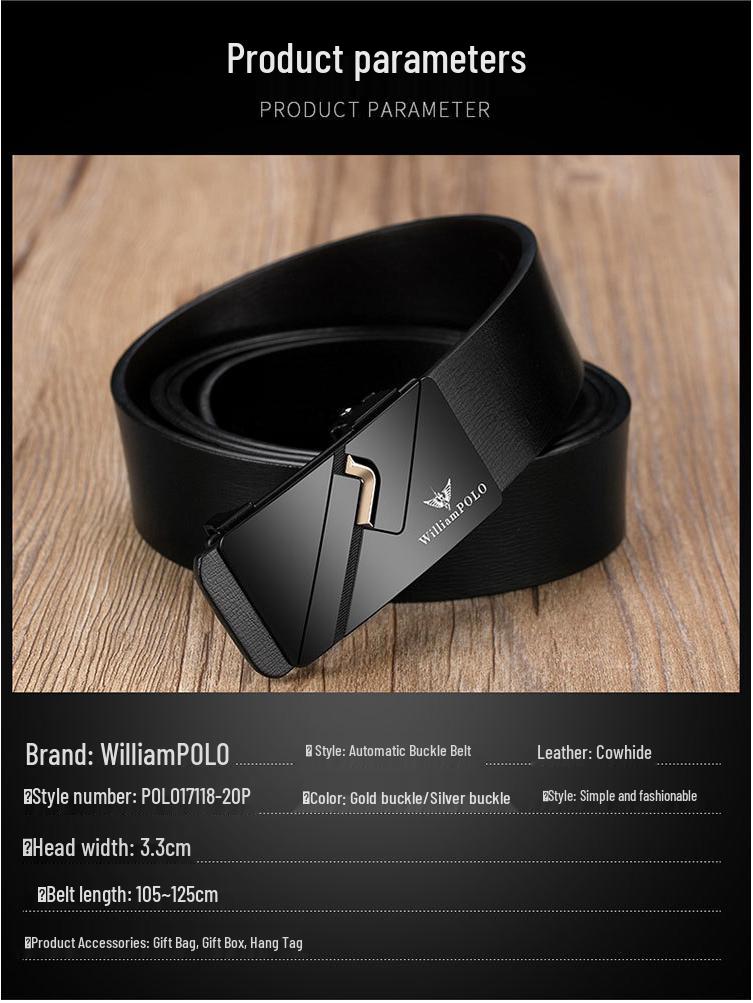 Kejsare Paul Herrars Mångsidiga Bälte i Nötskinn med Automatiskt Spänne