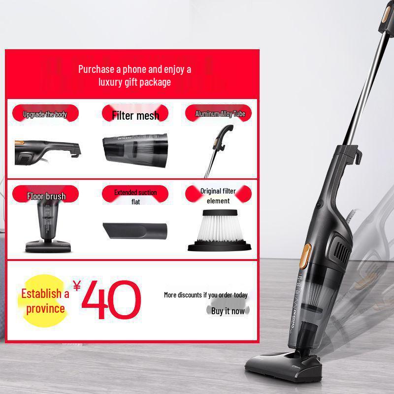 Compact Ultra-Quiet Handheld Vacuum Cleaner for Carpets and Household Use