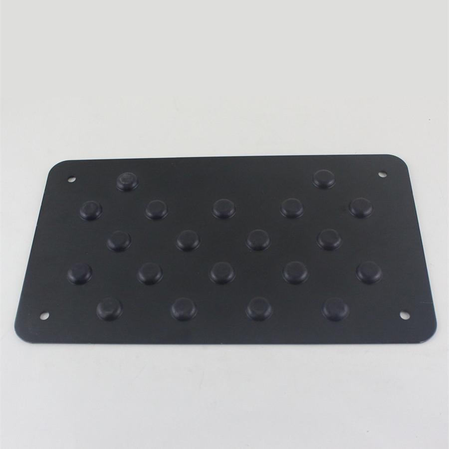 Universal Car Aluminum Alloy Non-slip Environmental Rubber Heel Plate Pedal Mat