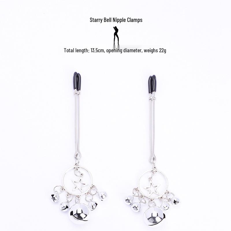 Women's Wearable Erotic Double Peaks SM Nipple and Vaginal Clamps