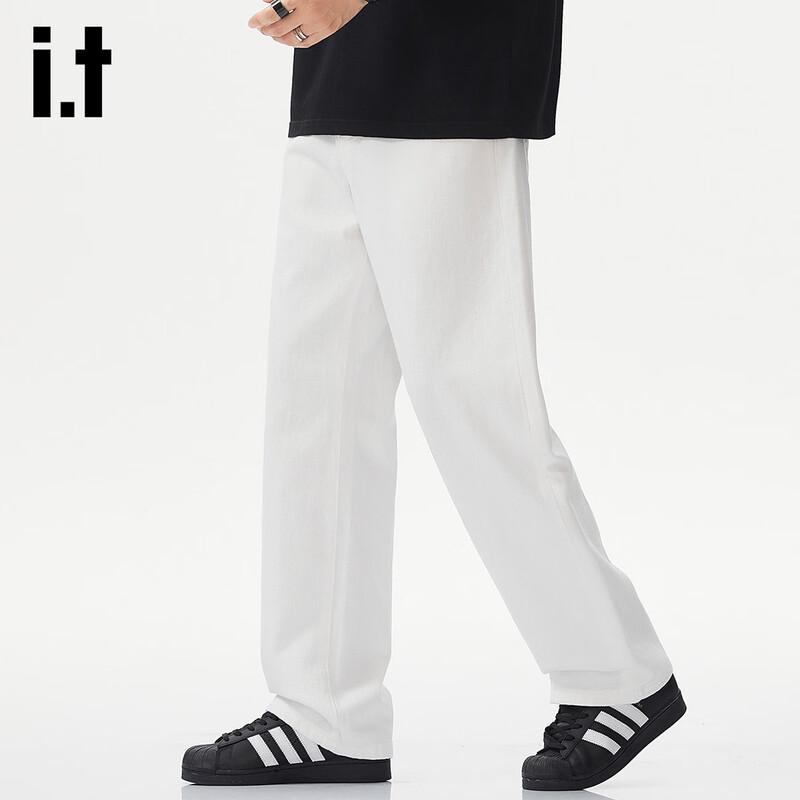 izzue it Men's Washed Straight-Leg Jeans