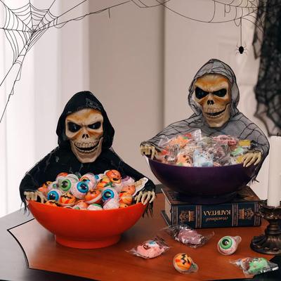 Halloween Elektrisches Geister-Requisit Animiert Bewegungssensor Leuchtet Geräusch Kopf Dehnbar Schwingend Party-Dekoration Spukhaus-Dekor