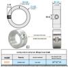 Collier de Blocage d'Arbre en Acier Inoxydable GDZS - Réglable, Lisse, avec Vis d'Arrêt & Serre-Tuyau.