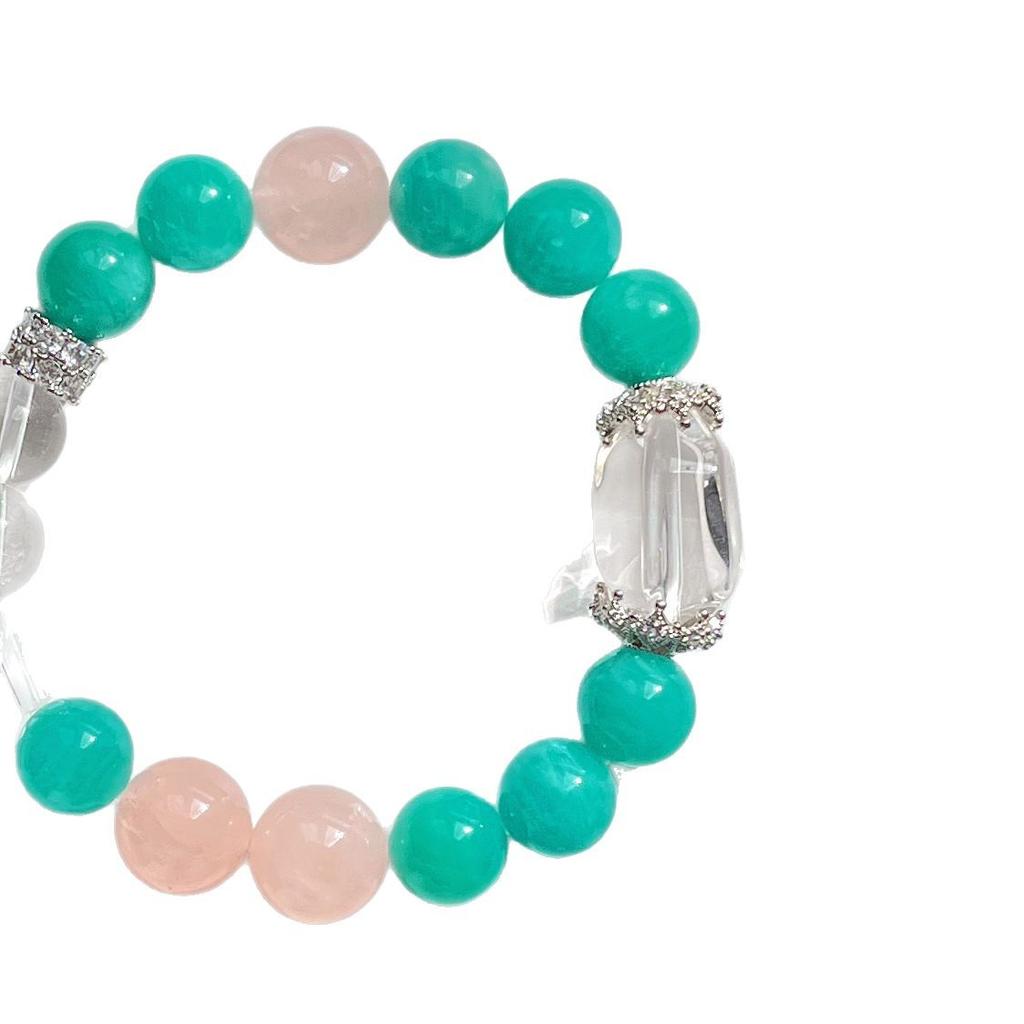 High Quality Natural Tianhe Stone Amethyst Powder Crystal White Crystal Bracelet Bracelet.
