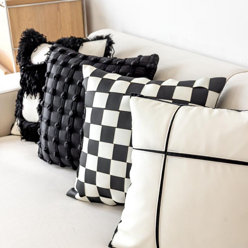 Bubbles Plaid Throw Pillow Cover 45x45CM Sofa Square Waist Cushion Cover Modern Simplicity Decor Home Decorative Pillowcase