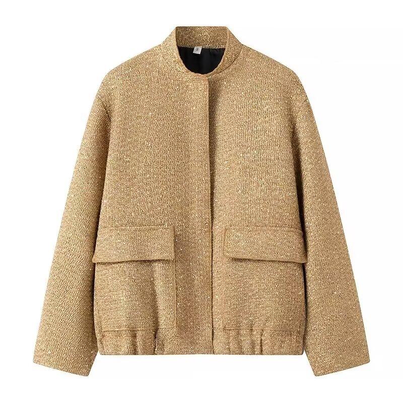 High Street Women's Coat Fashion Turn Down Collar Long Sleeve Single-Breasted Female Coats Autumn Winter Lady Outwear