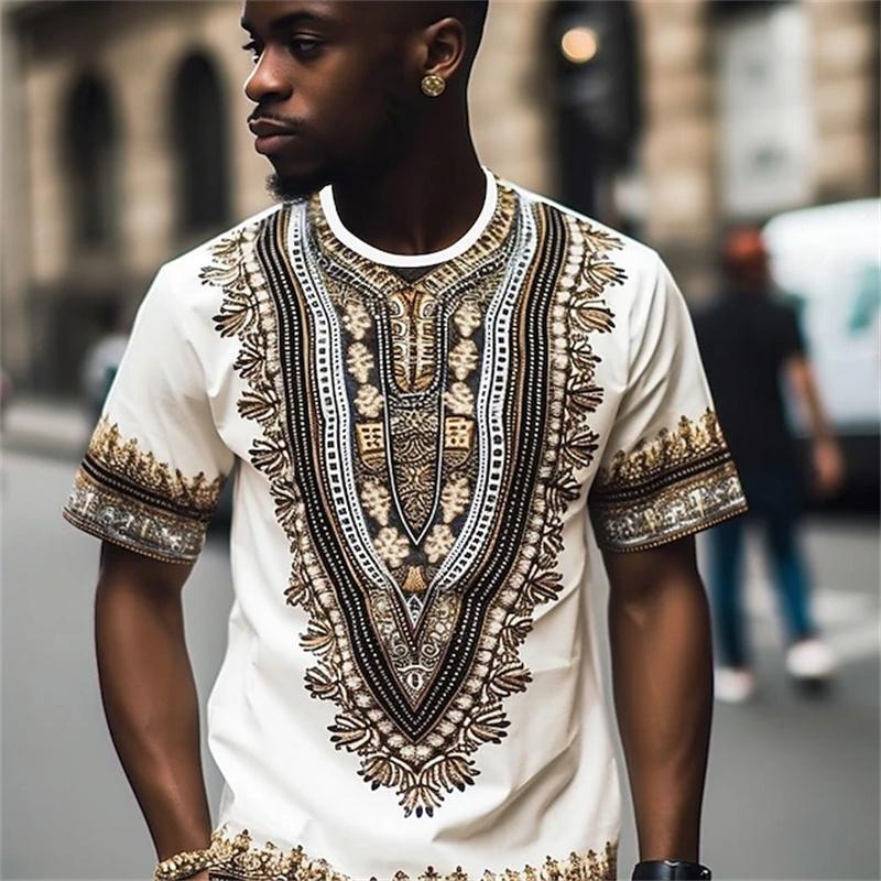 

Harajuku 3D African Dashiki Tribal Print T Shirt Ethnic Patterns Graphic Tee Shirts Kid Fashion Short Sleeves Cool Mens Clothing 5XL