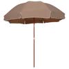 Sun Umbrella with Steel Pole 300 cm Taupe