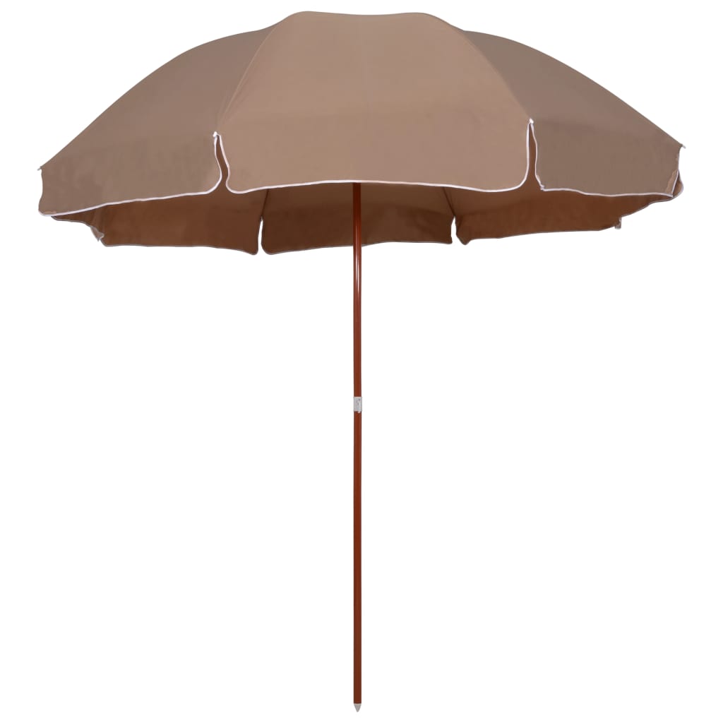 Sun Umbrella with Steel Pole 300 cm Taupe