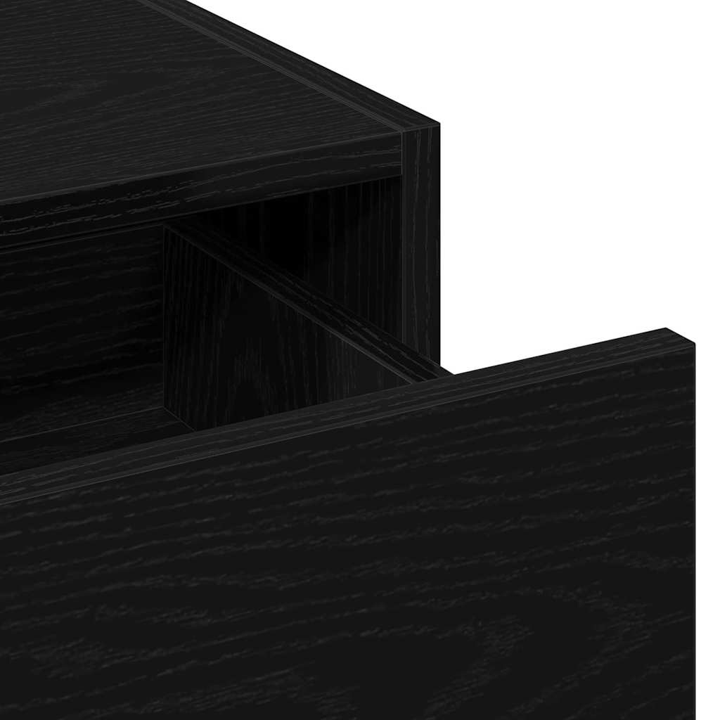 Makeup Table with Storage Black 60 x 40 x 70 cm Particleboard