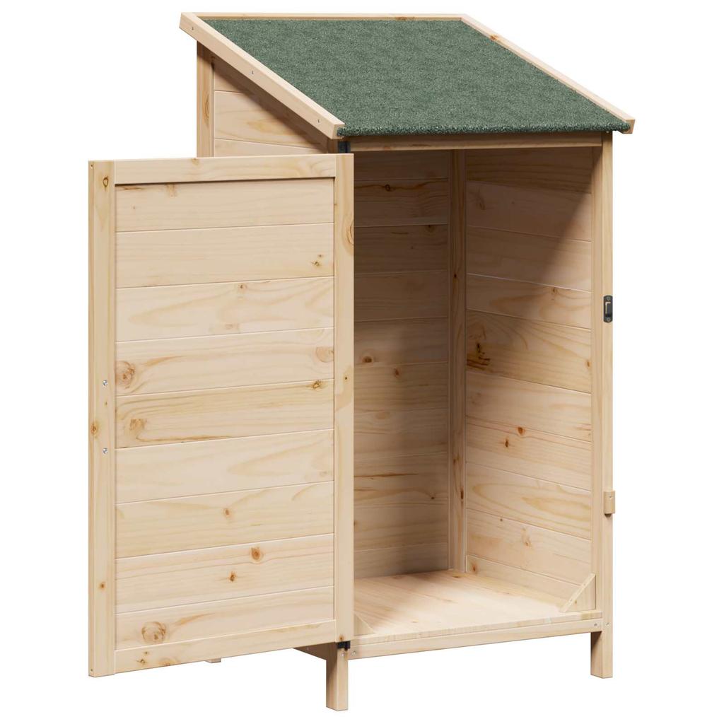 Garden Shed Natural 59 x 56 x 113.5 cm Solid Spruce Wood